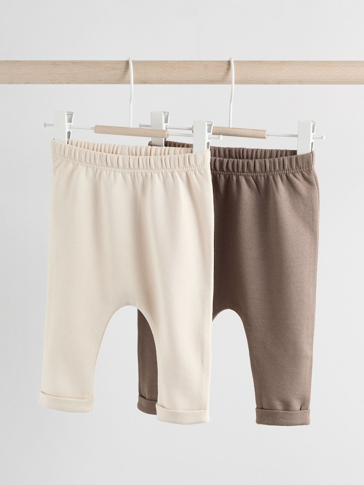 Neutral Bear Baby 100% Cotton Leggings 2 Pack (0mths-2yrs) - Image 1 of 12
