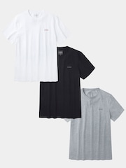 Aubin White/Black/Grey Hemingbrough T-Shirts 3 Pack - Image 1 of 1