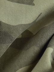 Camouflage Short Sleeve Cropped Denim 100% Cotton Shirt - Image 2 of 3