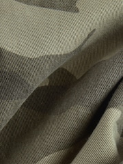 Camouflage Short Sleeve Cropped Denim 100% Cotton Shirt - Image 7 of 8