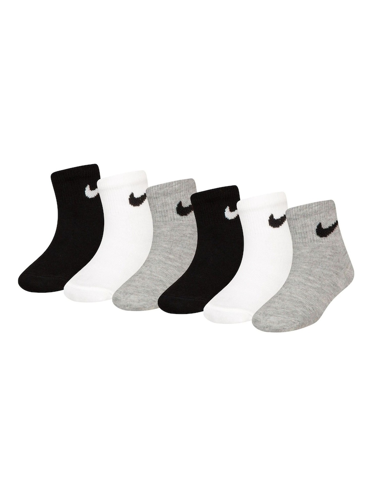 Nike White Little Kids Socks 6 Pack - Image 2 of 11