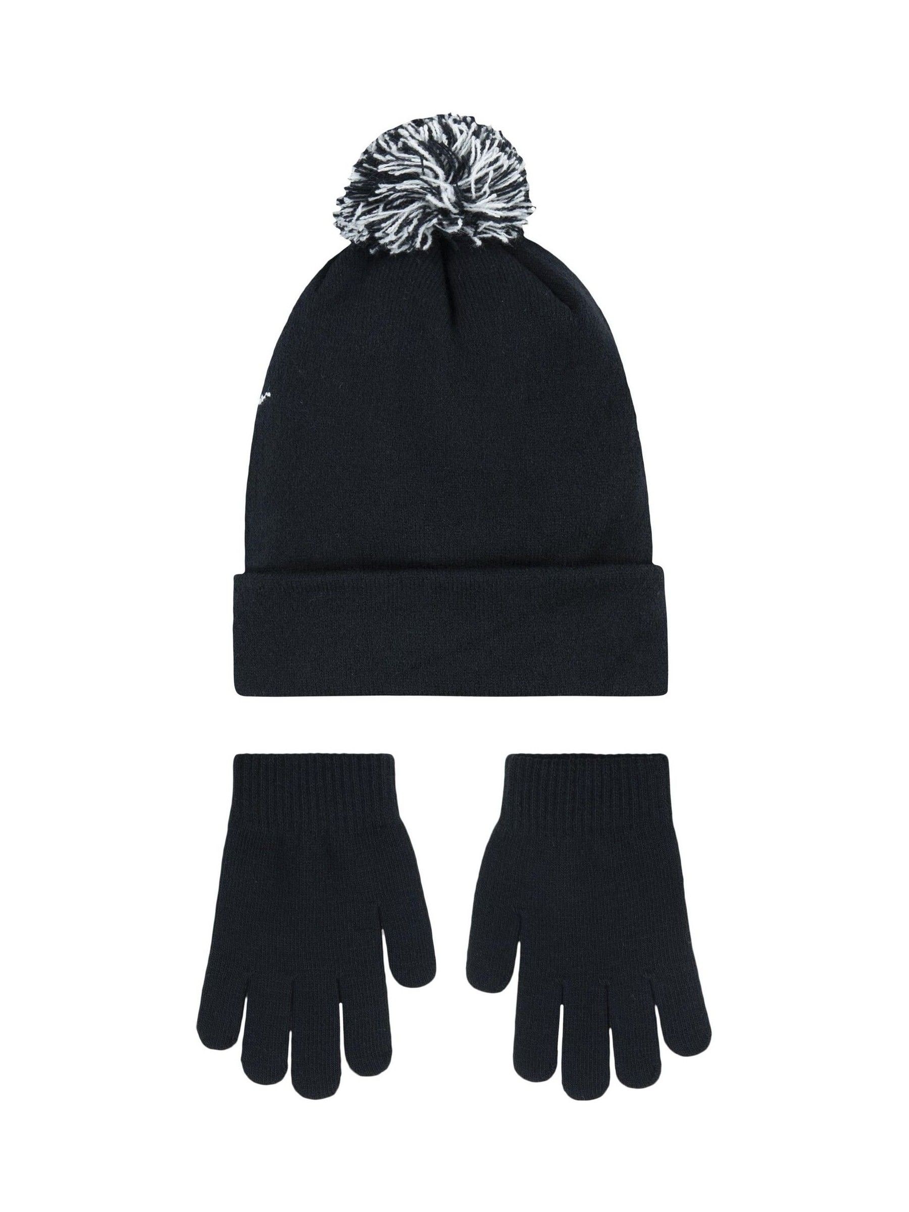 Buy Nike Black Swoosh Pom Beanie and Glove Set from Next South Africa