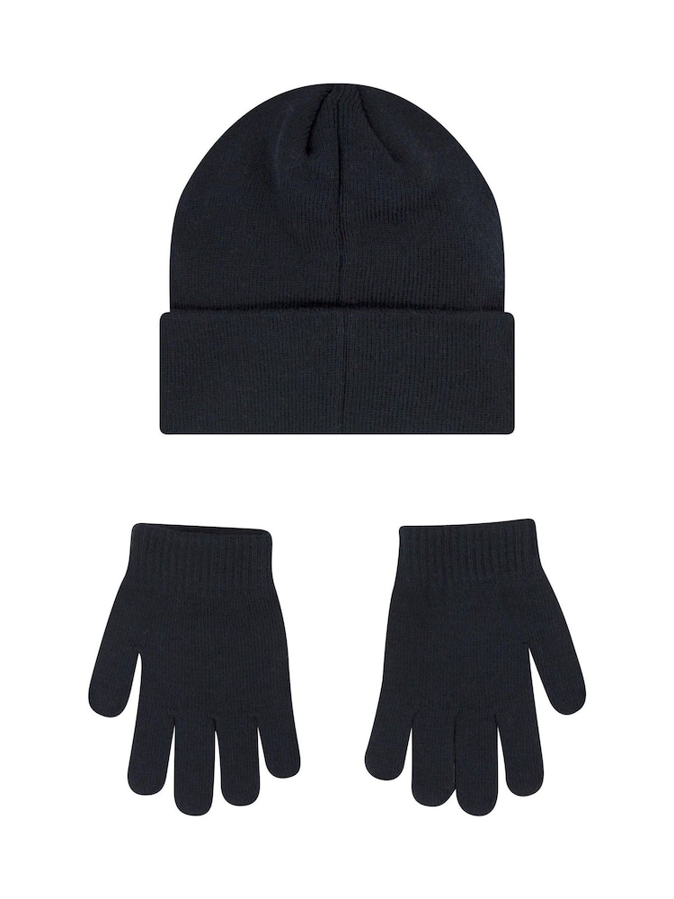 Nike Black Club Beanie and Glove Set - Image 2 of 7