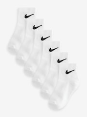 Nike White Little Kids Mid Socks 6 Pack - Image 1 of 7