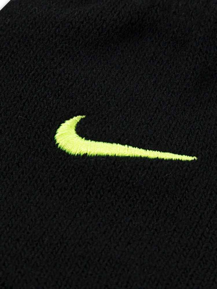 Nike Black Multi Swoosh Repeat Beanie and Glove Set - Image 4 of 4