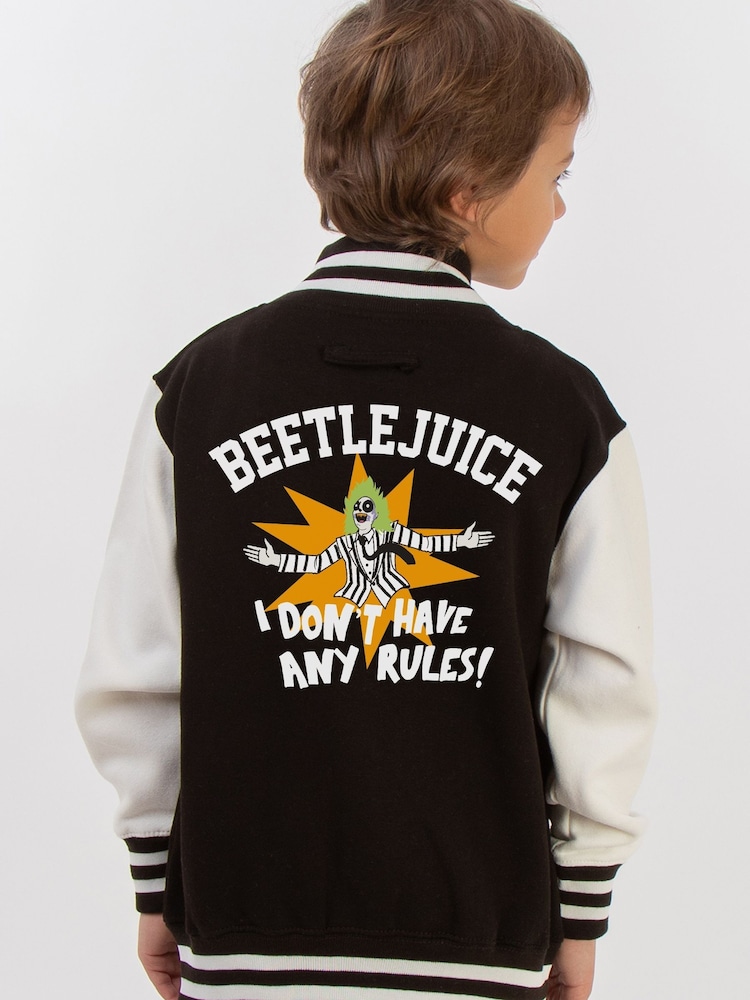 Brands In Black Boys Beetlejuice I Don't Have Any Rules Varsity Jacket - Image 1 of 4