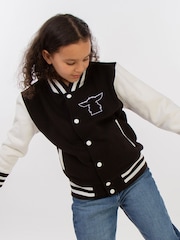 Brands In Black Girls Star Wars Mandalorian Cutest Varsity Jacket - Image 2 of 4
