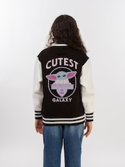 Brands In Black Girls Star Wars Mandalorian Cutest Varsity Jacket - Image 3 of 4