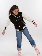 Brands In Black Girls Star Wars Mandalorian Cutest Varsity Jacket - Image 4 of 4