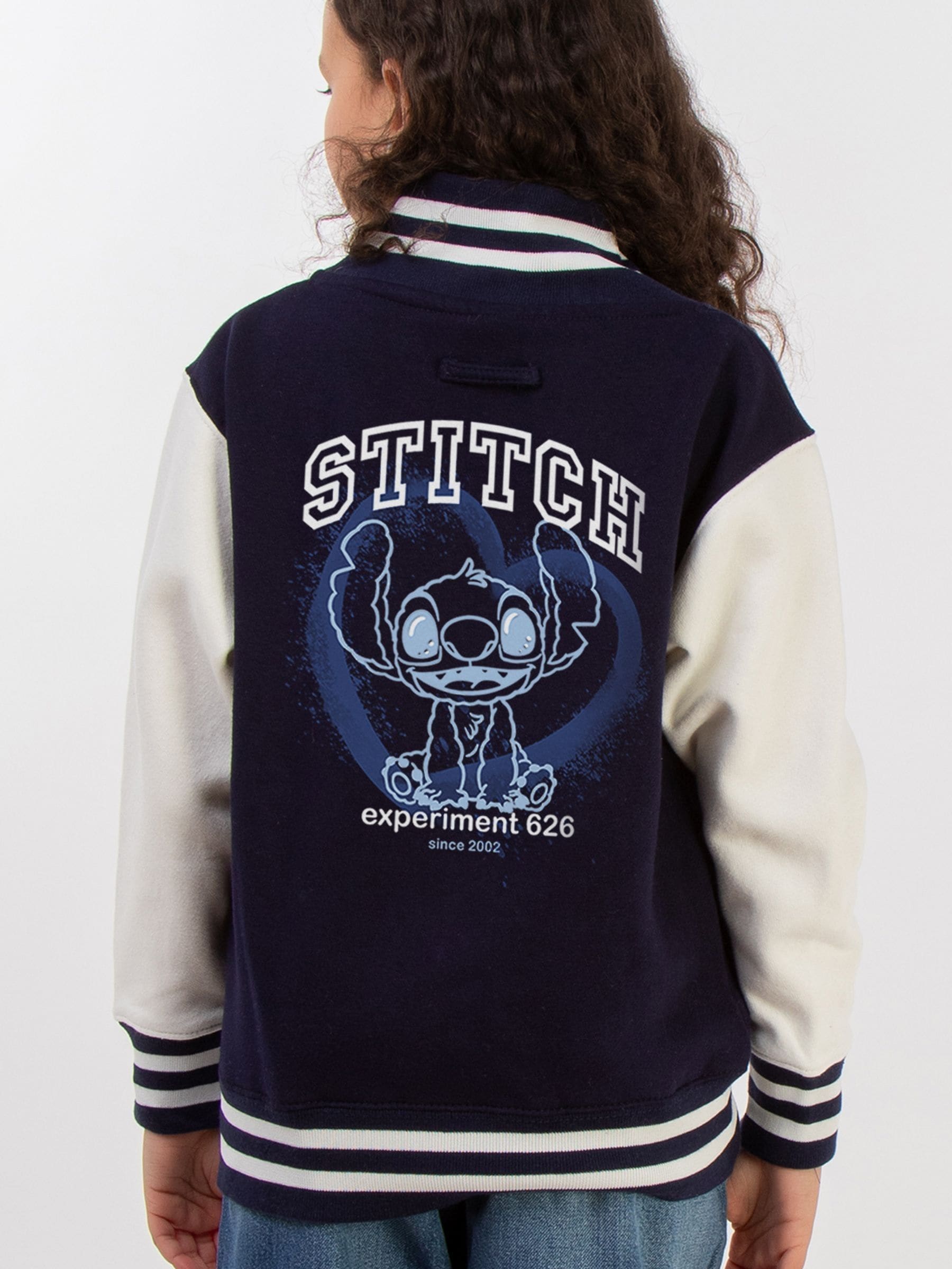 Buy Brands In Blue Girls Disney Lilo and Stitch Heart Varsity Jacket from the Next UK online shop