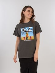 Brands In Grey Womens Netflix Squid Game Young Hee 100% Cotton T-Shirt - Image 1 of 4