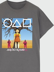 Brands In Grey Womens Netflix Squid Game Young Hee 100% Cotton T-Shirt - Image 4 of 4