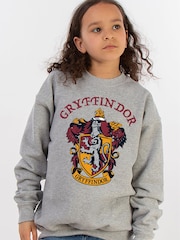 Brands In Grey Girls Harry Potter Gryffindor Crest Heather Sweatshirt - Image 1 of 4