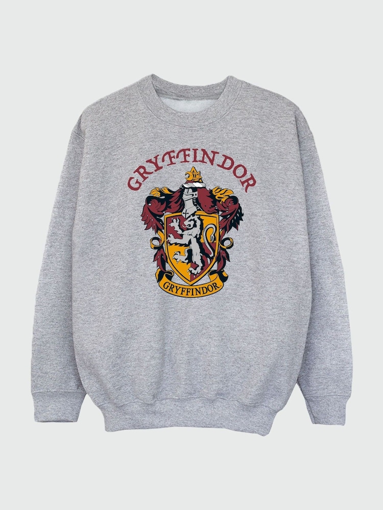 Brands In Grey Girls Harry Potter Gryffindor Crest Heather Sweatshirt - Image 3 of 4