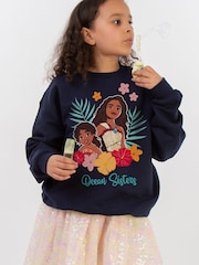 Brands In Blue Girls Sisters Disney Moana Ocean Sweatshirt - Image 1 of 3