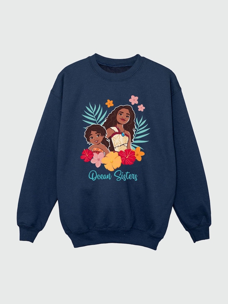 Brands In Blue Girls Sisters Disney Moana Ocean Sweatshirt - Image 2 of 3