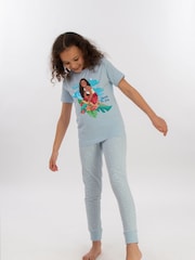 Brands In Blue Baby Girls Disney Moana Search The Stars Stars 100% Cotton Pyjamas - Image 2 of 4