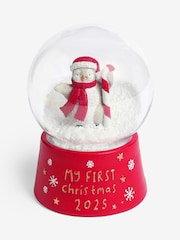 Red Babys First Christmas 2025 Snow Globe - Image 1 of 2