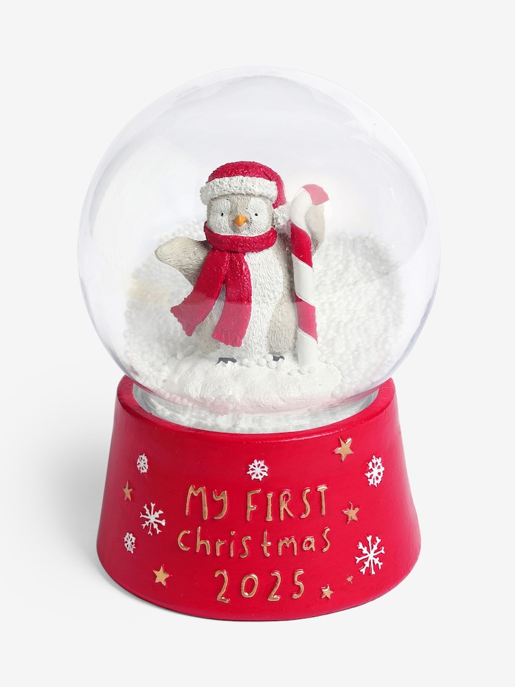 Red Babys First Christmas 2025 Snow Globe - Image 1 of 2