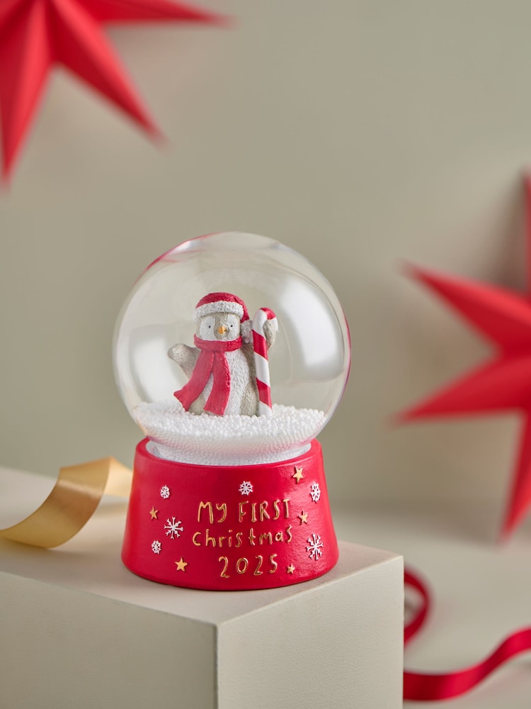 Red Babys First Christmas 2025 Snow Globe - Image 1 of 4 Red Babys First Christmas 2025 Snow Globe - Image 1 of 4