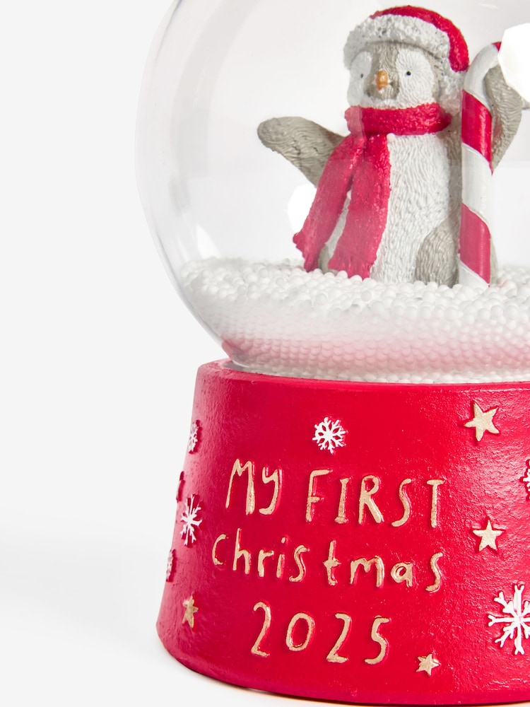 Red Babys First Christmas 2025 Snow Globe - Image 2 of 2