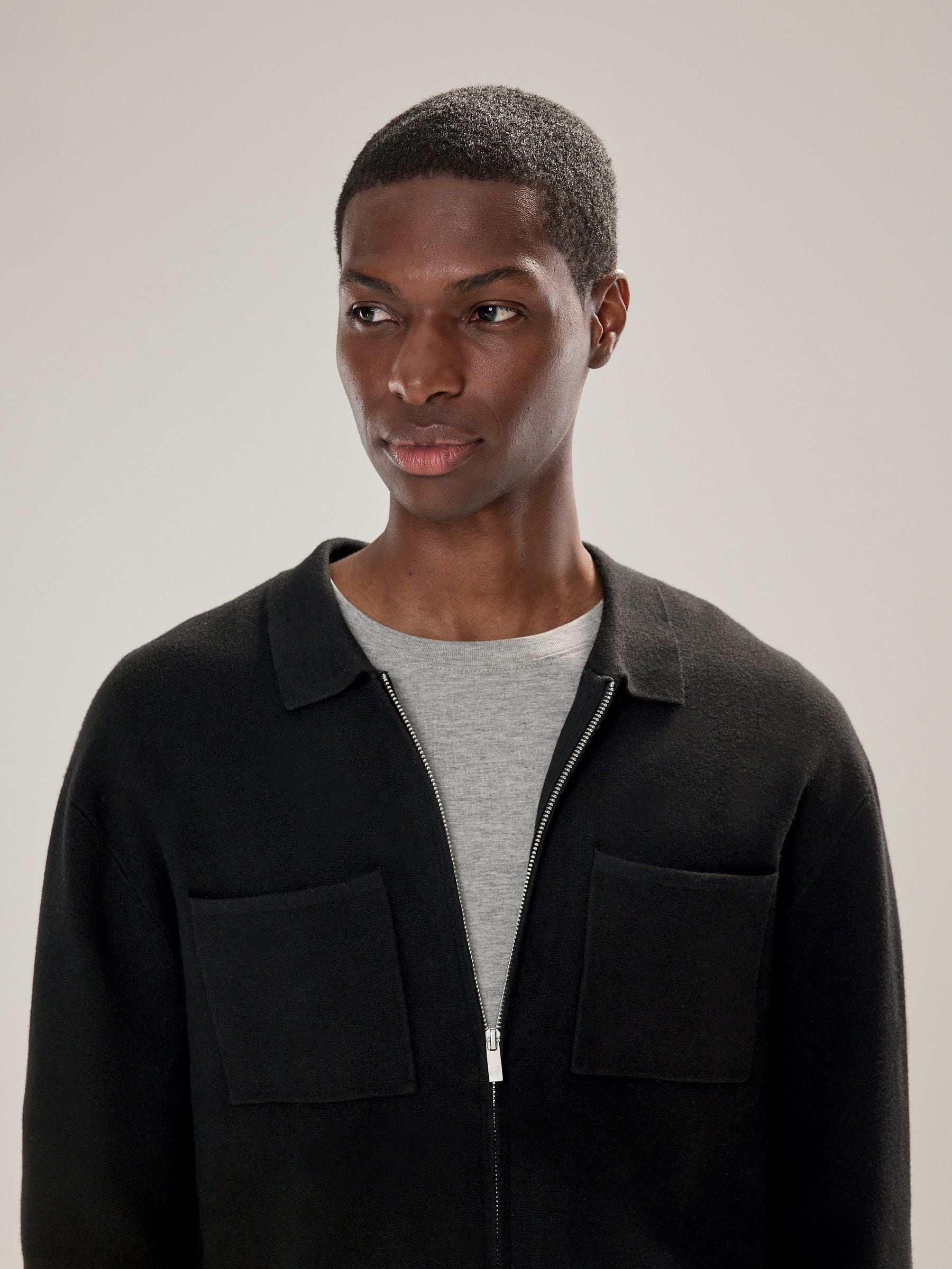 トップス Time is on NEW MIX COLLARED CARDIGAN セール】《UNISEX》Slub Yarn Prime-Over Collared Cardigan