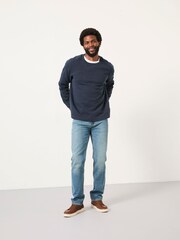 FatFace Denim Blue Tint Straight Fit Jeans - Image 3 of 6