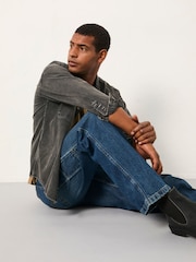 FatFace Indigo Blue Loose Fit Utility Jeans - Image 7 of 8