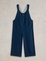 White Stuff Blue Viola 100% Linen Dungarees - Image 5 of 6