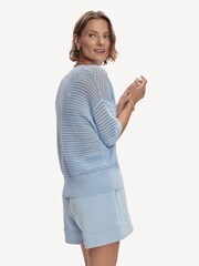 Varley Cashmere Blue Callie Knit 100% Cotton Top - Image 5 of 7