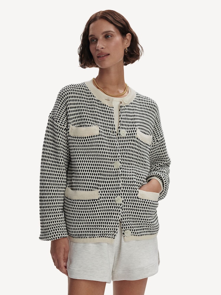 Varley Green Tidewell Textured Knit Jacket - Image 1 of 6