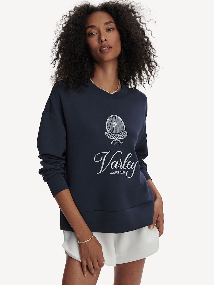 Varley Blue Rasco Namesake Sweat Top - Image 1 of 6