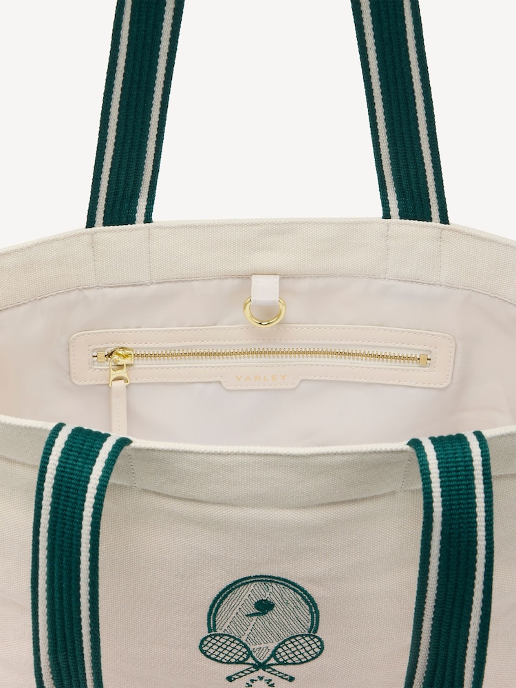 Varley Green Robinson Canvas Club Tote Bag - Image 6 of 6