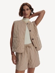 Varley Light Taupe Karla Quilted Gilet - Image 5 of 6