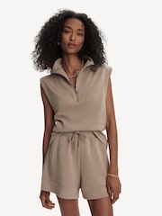 Varley Taupe Marl Atrium High Rise Shorts 4.5 - Image 2 of 5