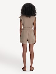 Varley Taupe Marl Atrium High Rise Shorts 4.5 - Image 3 of 5
