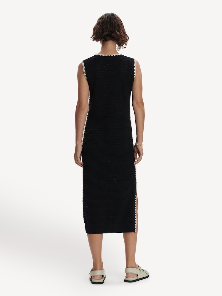 Varley Black Dwight Tank Knit 100% Cotton Dress - Image 2 of 8