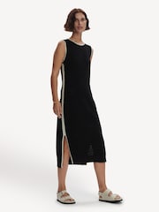 Varley Black Dwight Tank Knit 100% Cotton Dress - Image 4 of 8
