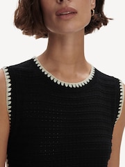 Varley Black Dwight Tank Knit 100% Cotton Dress - Image 6 of 8