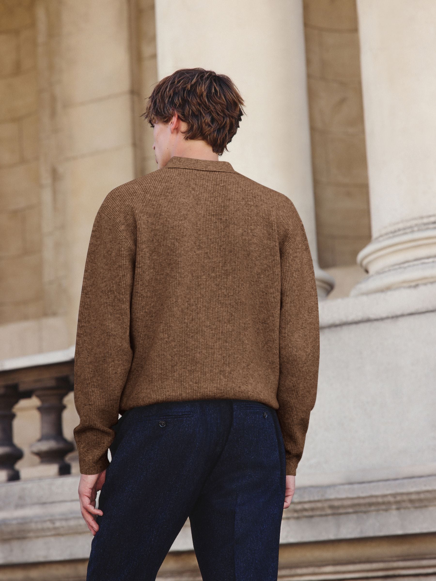 TAN タン 23AW 日本製 LONG SLEEVES SWEATER ウールカシミヤ レイヤードニット TN23FW016 Free BROWN セーター トップス【新古品】【中古】【TAN】 THANN - TAN タン 23AW 日本製 LONG SLEEVES SWEATER ウールカシミヤ