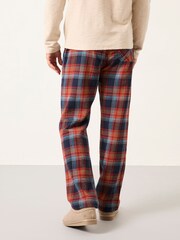 FatFace Lomond Blue Check Pyjama Bottoms - Image 2 of 6