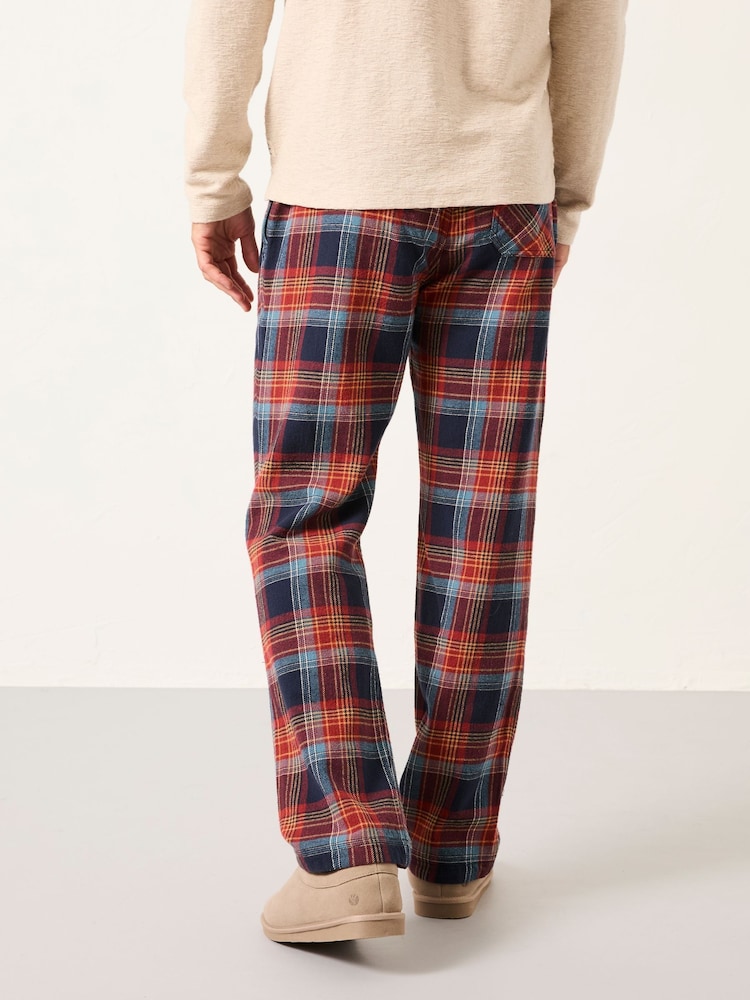 FatFace Lomond Blue Check Pyjama Bottoms - Image 2 of 6 FatFace Lomond Blue Check Pyjama Bottoms - Image 2 of 6