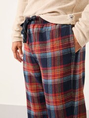 FatFace Lomond Blue Check Pyjama Bottoms - Image 3 of 6