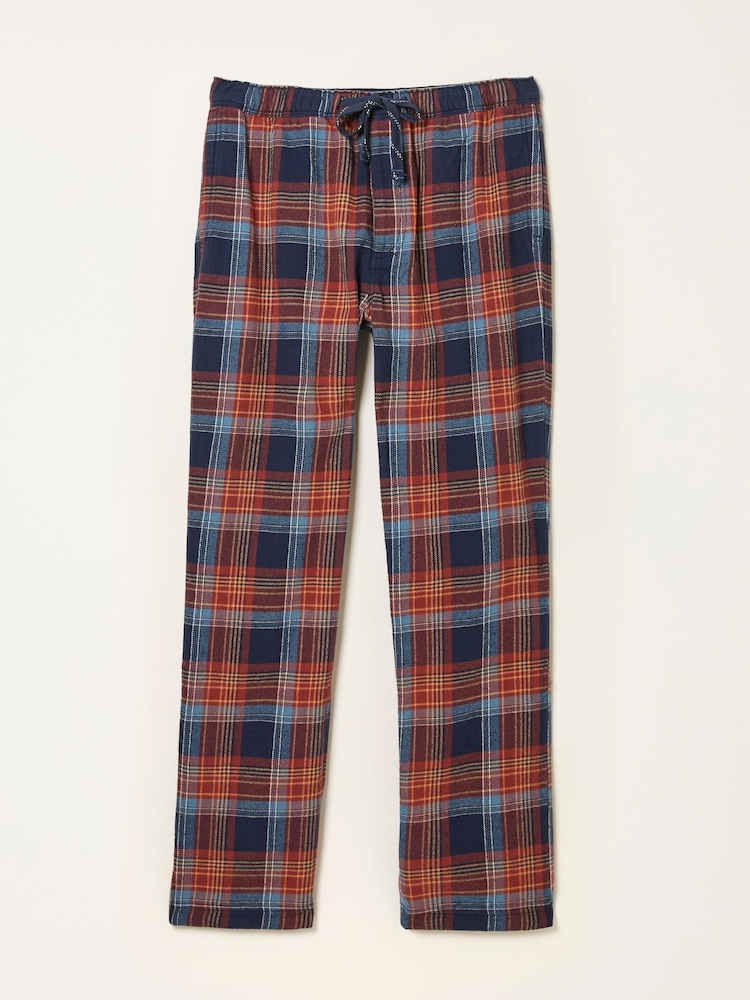 FatFace Lomond Blue Check Pyjama Bottoms - Image 6 of 6