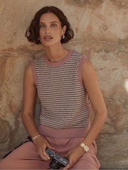 Varley Red Knowles Textured Knit Vest - Image 2 of 2