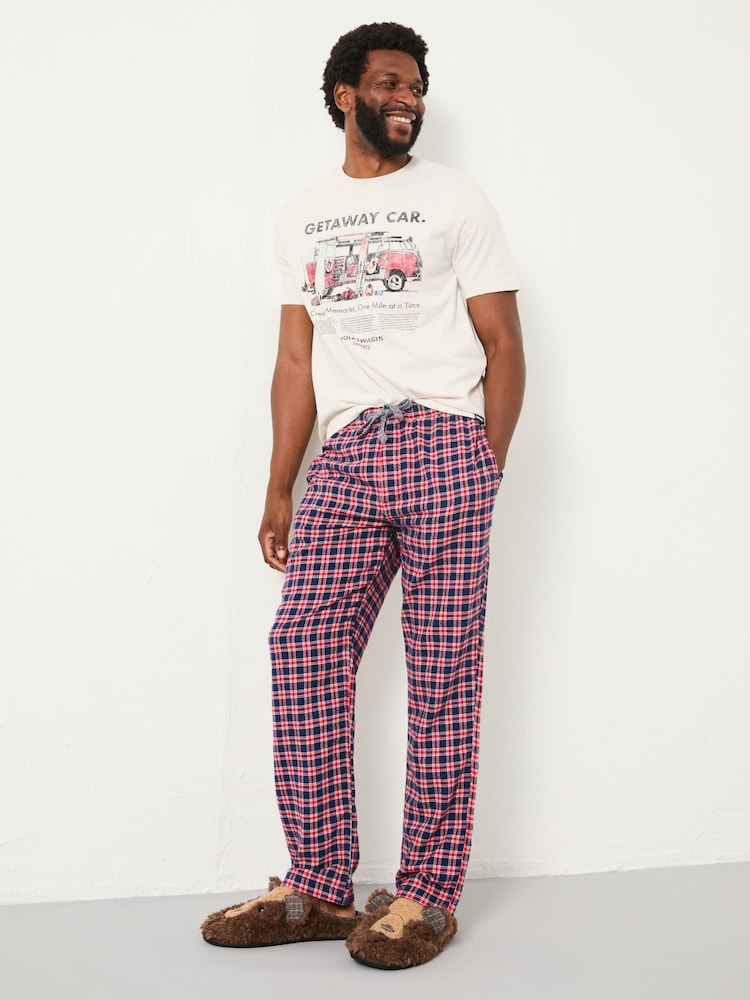 FatFace Leven Red Check Pyjama Bottoms - Image 1 of 5