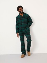FatFace Samphrey Dark Green Check Pyjama Bottoms - Image 3 of 4