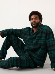 FatFace Samphrey Dark Green Check Pyjama Bottoms - Image 4 of 4