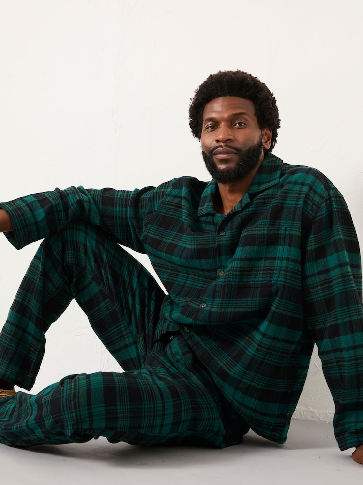 FatFace Samphrey Dark Green Check Pyjama Bottoms - Image 4 of 4 FatFace Samphrey Dark Green Check Pyjama Bottoms - Image 4 of 4