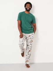 FatFace Grey Off Piste Print Pyjama Bottoms - Image 3 of 5